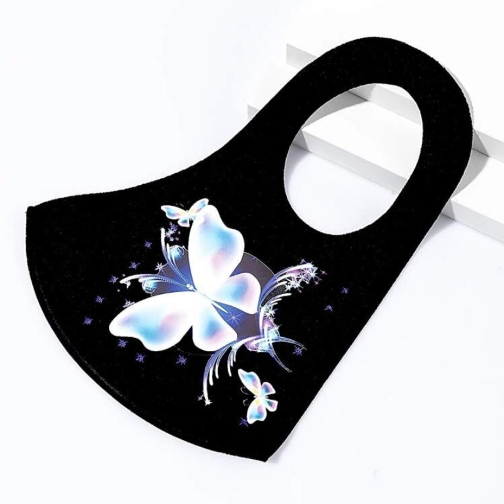 Butterfly print face mask - Picture 2 of 4